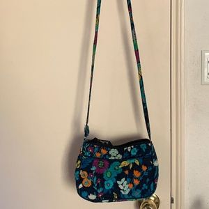 Vera Bradley cross-body blue/purple/orange flowers purse